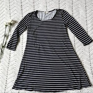 Nine Britton - Skylee Brushed Knit Dress - Navy Stripes